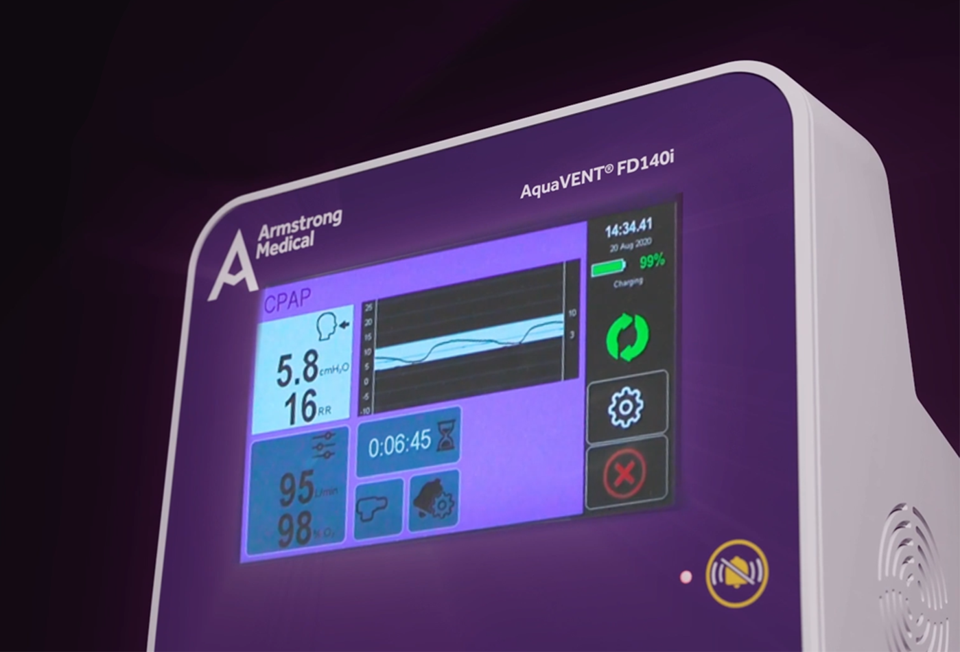 Equipo de oxigenoterapia, CPAP de alto flujo y CPAP de Burbujas FD140i